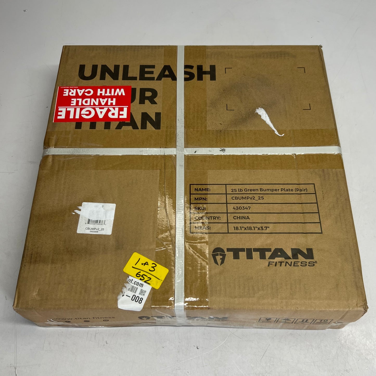 TITAN (2 PACK) 25 Lb. Economy Color Bumper Plates, Green 430347