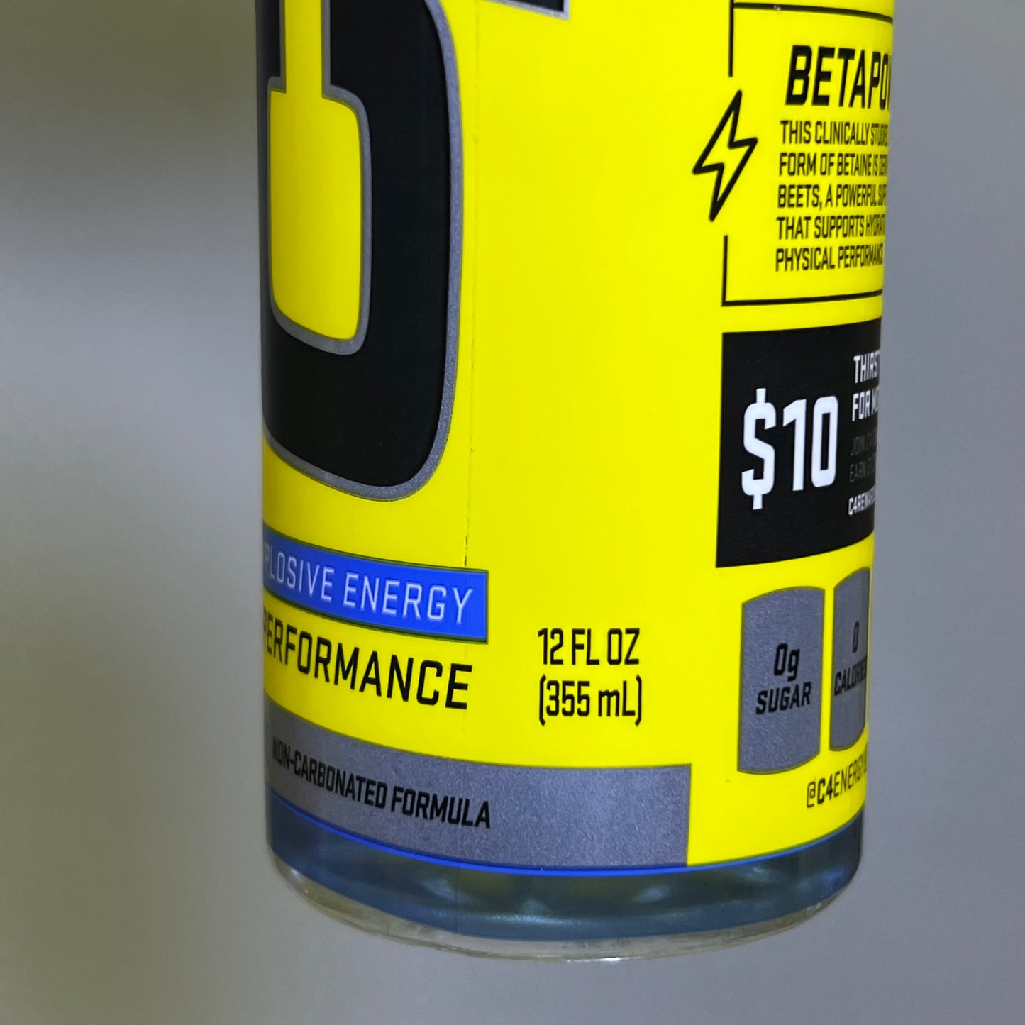 ZA@ C4 ENERGY (12 PACK) Non-Carbonated Zero Sugar Energy Drink, Icy Blue Razz 12 fl oz BB 09/26 E