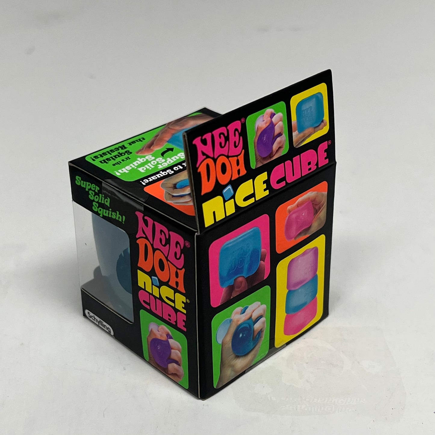 NEE DOH (2 PACK) Nice Cube Super Solid Squish Collectable 2.25" Blue 25362HY