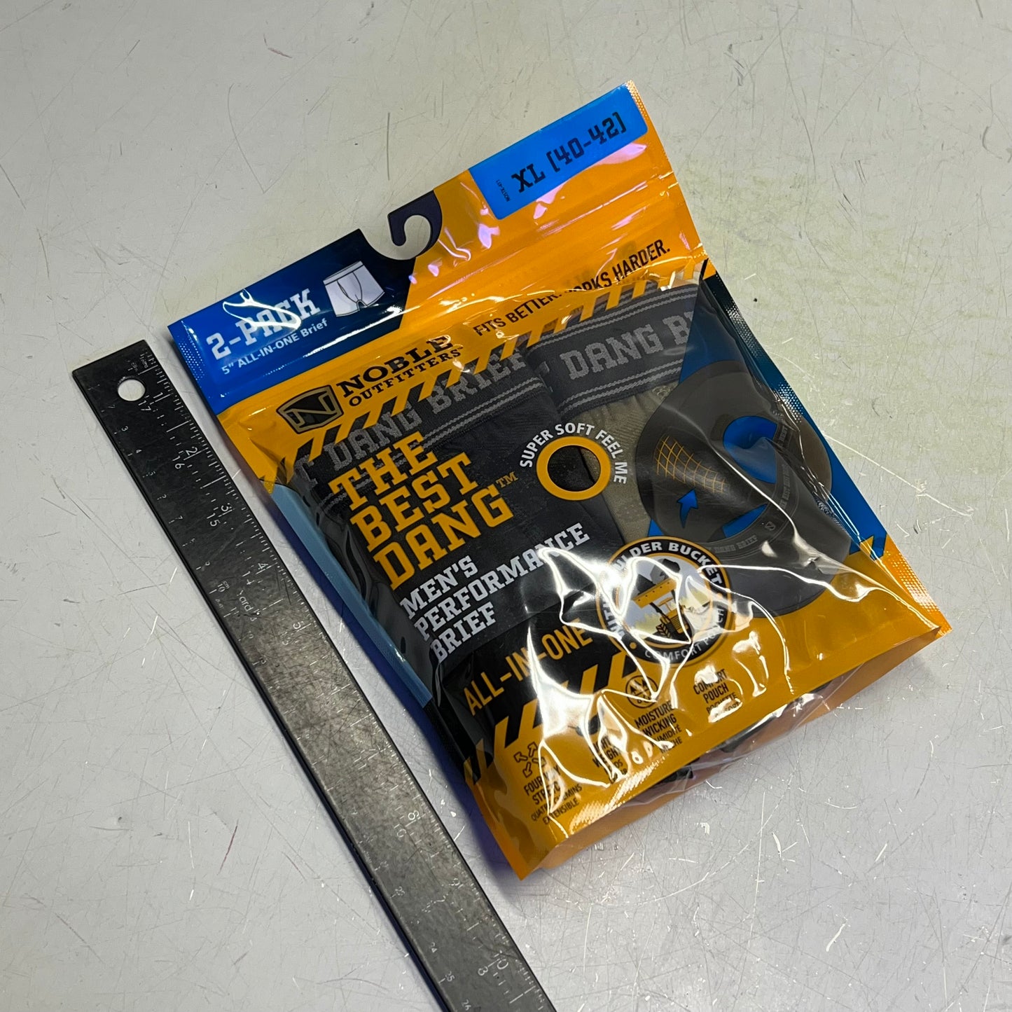 NOBLE OUTFITTERS (SET OF 2) The Best Dang Performance Brief Men's Sz XL Olive