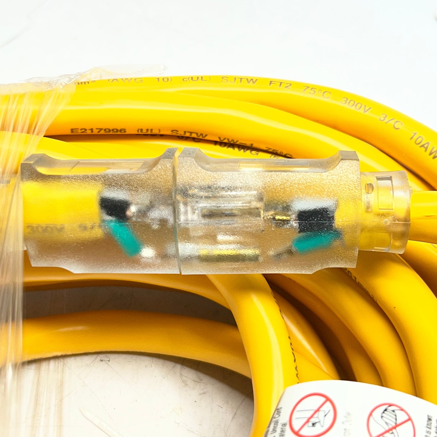 SOUTHWIRE Outdoor Extension Cord With Power Lightindicator 300V/15A Sz 50ft, Yellow 2688SW0002