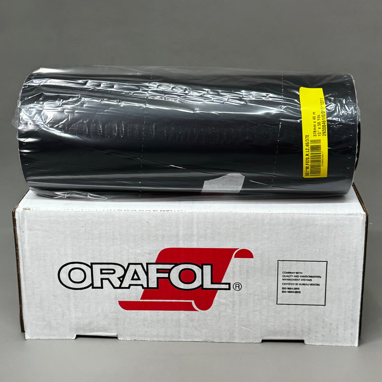 ORAFOL 651 Permanent Vinyl IntermediateCal 15"X50Yds Black 651TM-070