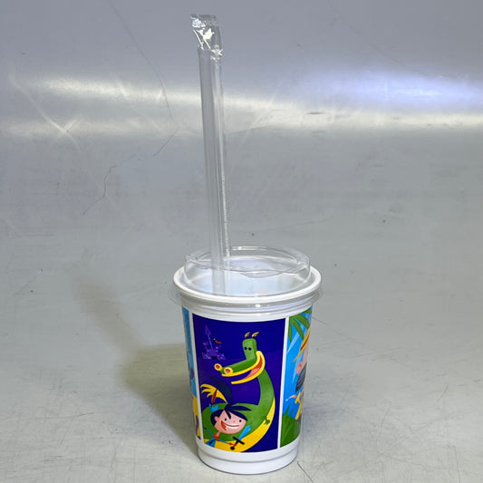 FAMILY HOSPITALITY (250 Cups) Kids' 12 oz. Cup Kits "Adventure" Theme Clear Plastic 500V-ADV