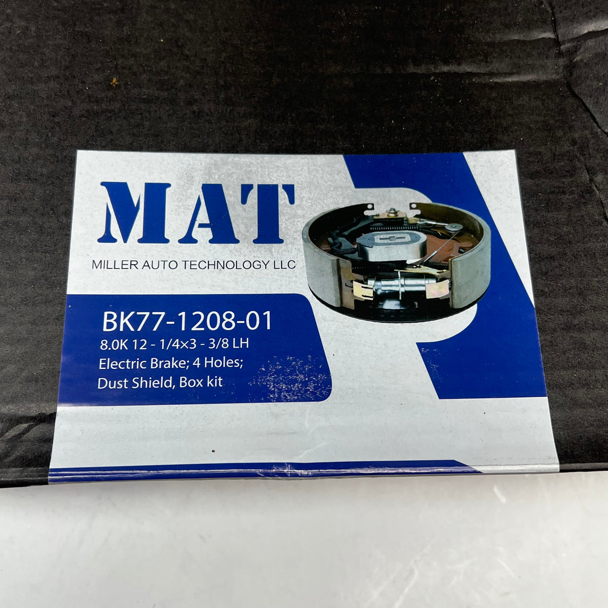 MAT Electric Brake Assembly Left Hand 4 Hole Axle 12-1/4" X 3-3/8" BK77-1208-|01