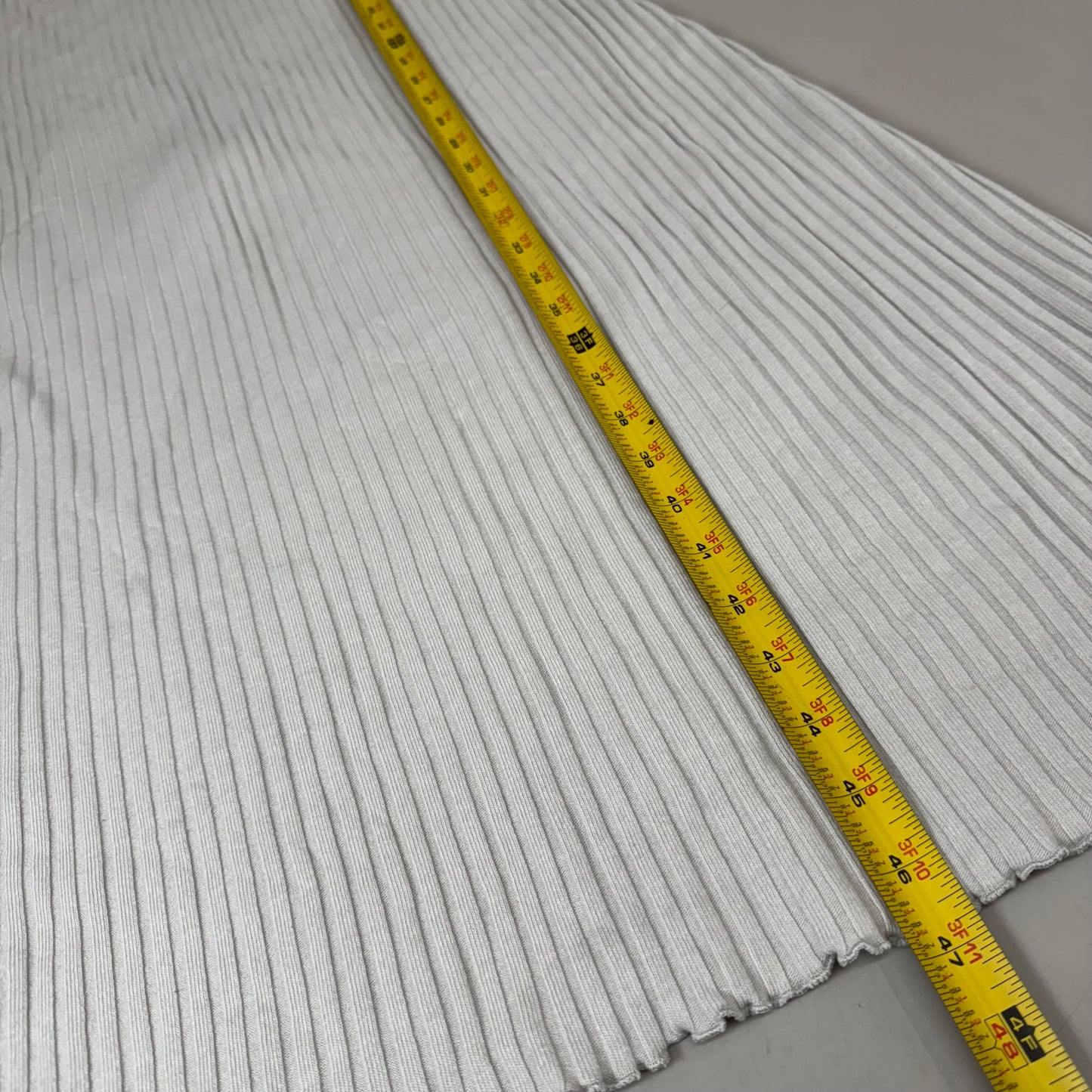 VINCE Ribbed Cotton-Blend Polo Dress 4 Button Women's Sz M Salt Glass V041584525