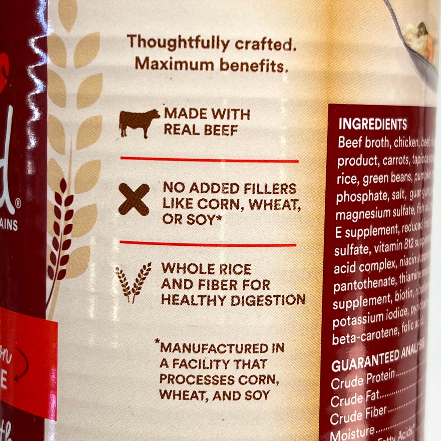 ZA@ WHOLE HEARTED  (8 PACK) Plus Chicken & Beef, Vegetables & Brown Rice Recipe Stew  BB 02/29