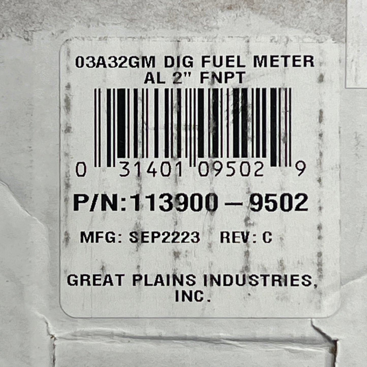 GPI Digital Fuel Meter Compact Easy Install NPT 2" 113900-9502
