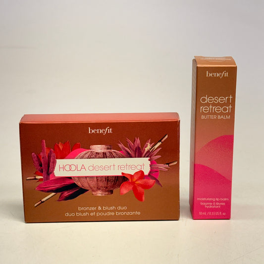 ZA@ BENEFIT Desert Retreat Set Bronzer & Blush 2.5 G, Butter Balm 0.33 Fl Oz  Desert Bronze J