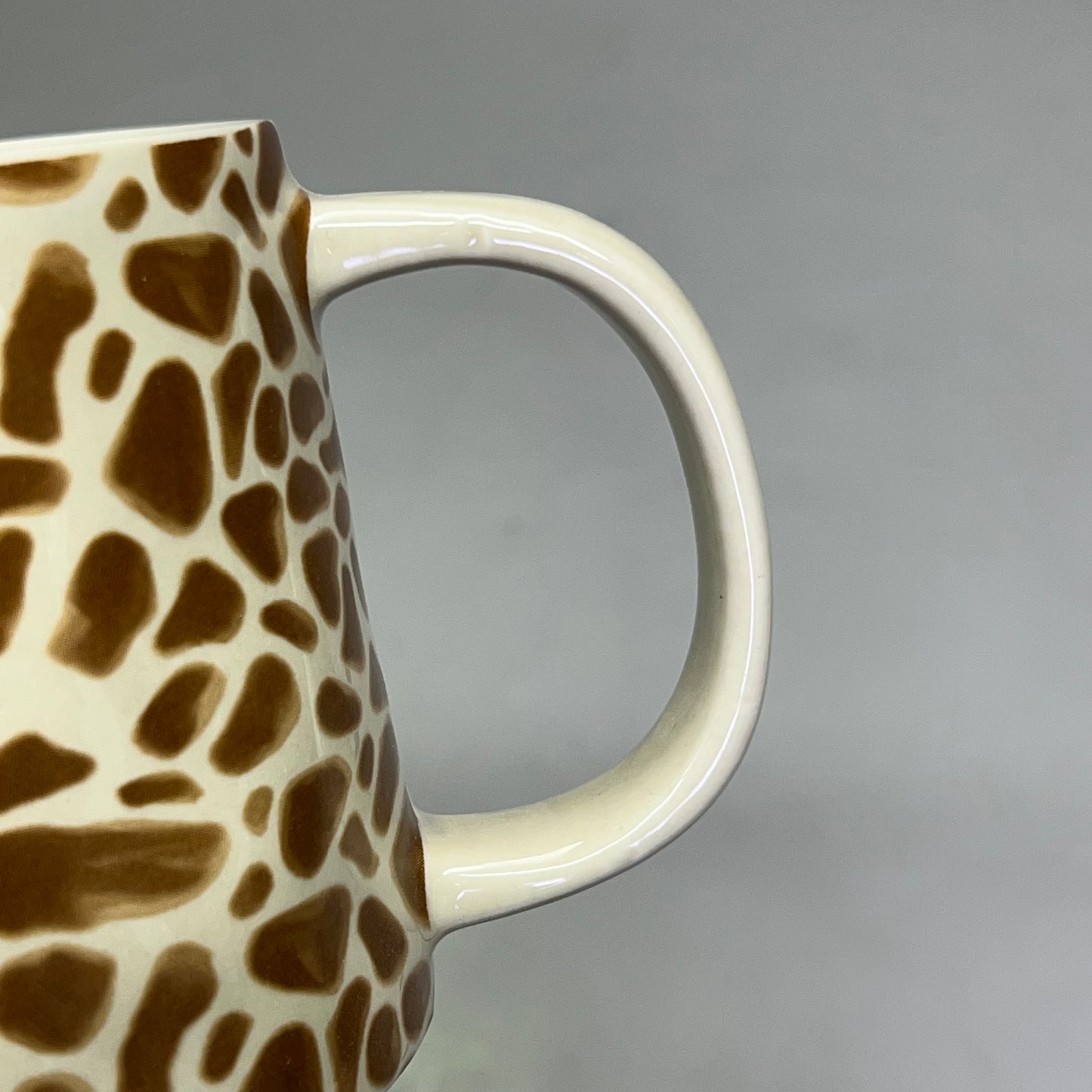 CREATIVE CO-OP Set Of 4 Stoneware Animal Print Mugs 4 Styles 6" 14oz DG0439A