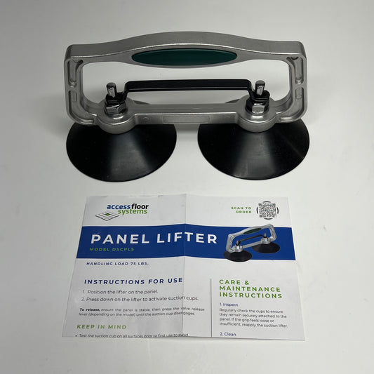 ACCESS FLOOR SYSTEMS Raised Floor Panel Lifter Heavy Duty 5" Silver/Black DPL33