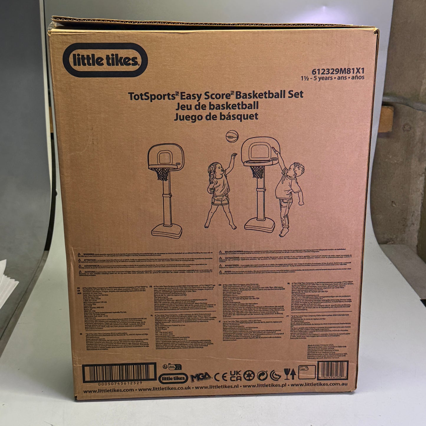 ZA@ LITTLE TIKES TotSports Easy Score Adjustable Kid’s Basketball Set 612329M81X1