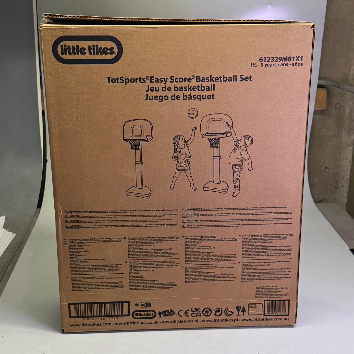 ZA@ LITTLE TIKES TotSports Easy Score Adjustable Kid’s Basketball Set 612329M81X1 C