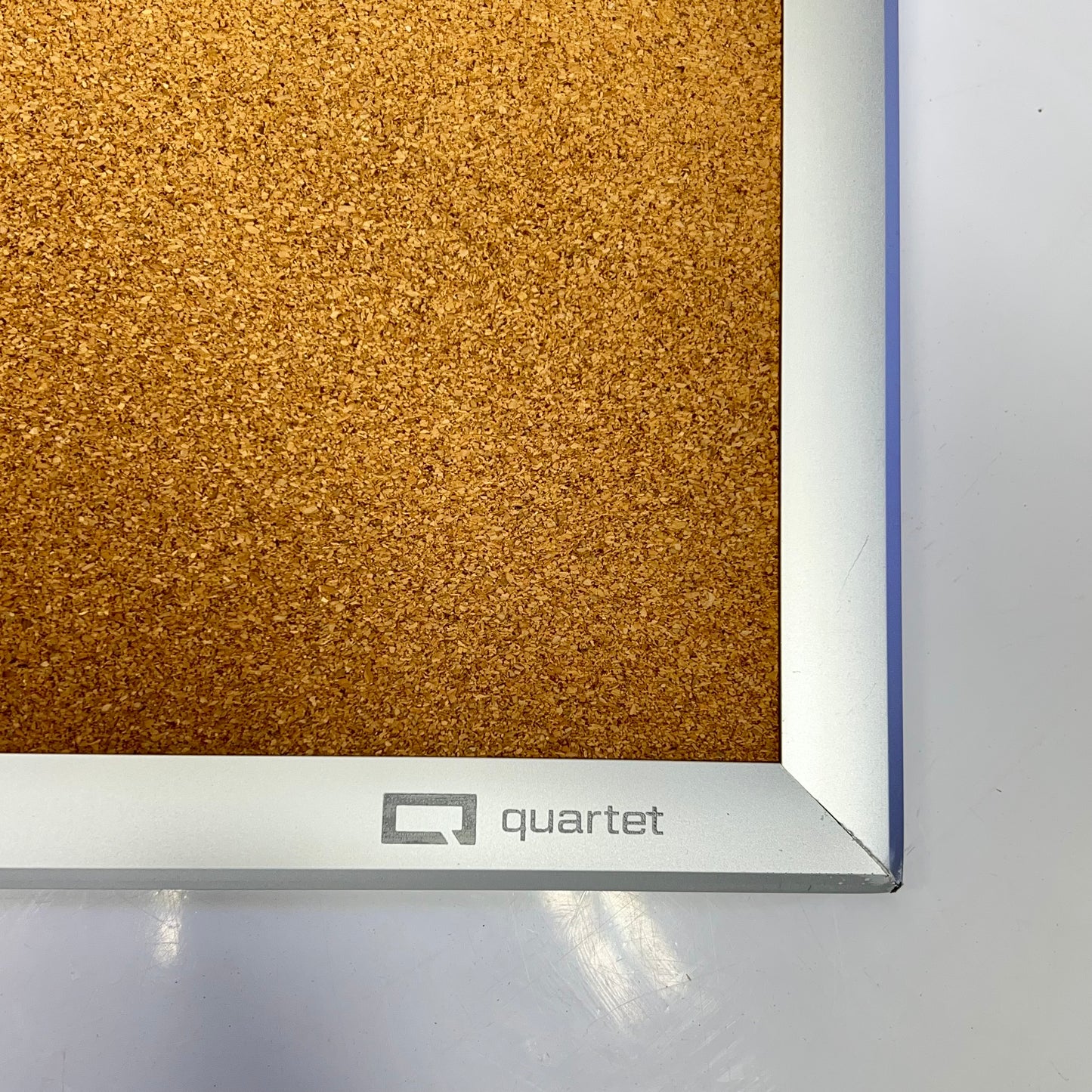 ZA@ QUARTET Framed Cork Bulletin Board 3'x2' Brown/Silver Z2303