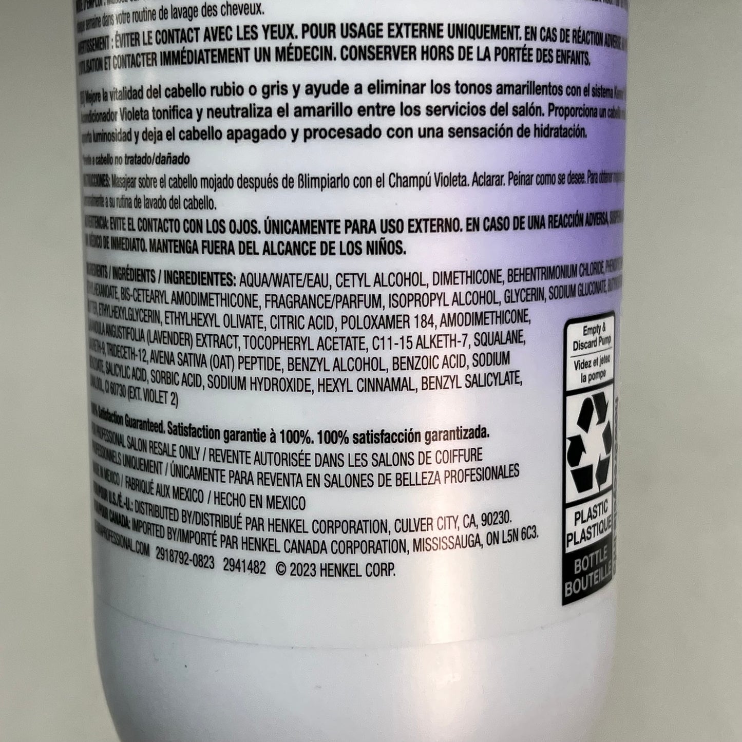 KENRA Violet Conditioner For Enhancing Blonde Vibrancy Eliminating Brass 33.8oz