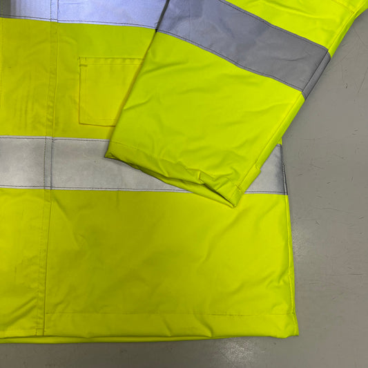 PORTWEST Eco Hi-Viz Winter Jacket/Coat Unisex Sz L Yellow/Reflective EC60