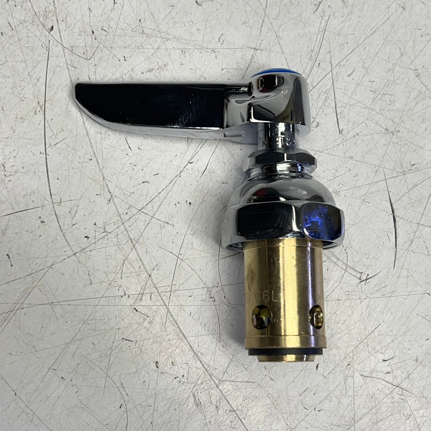 T & S Eterna Spindle Assembly Left Hand (cold) Lever W/ Screw Chrome 002713-040