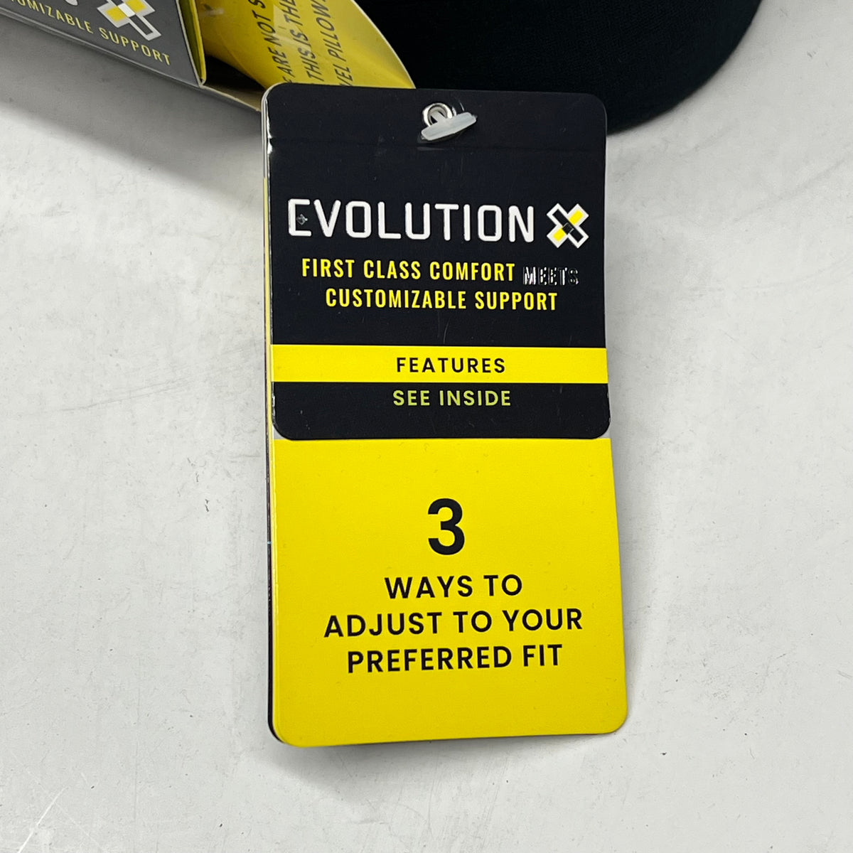 CABEAU Evolution X Deluxe Comfort Memory Foam Travel Pillow Black EVOX6458