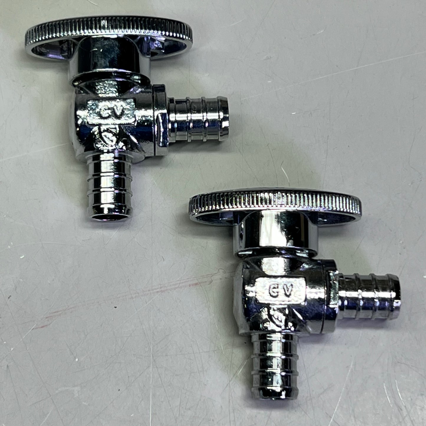 CROWN (5 Pack) Turn Supply Stop Valve 1/4", Chrome