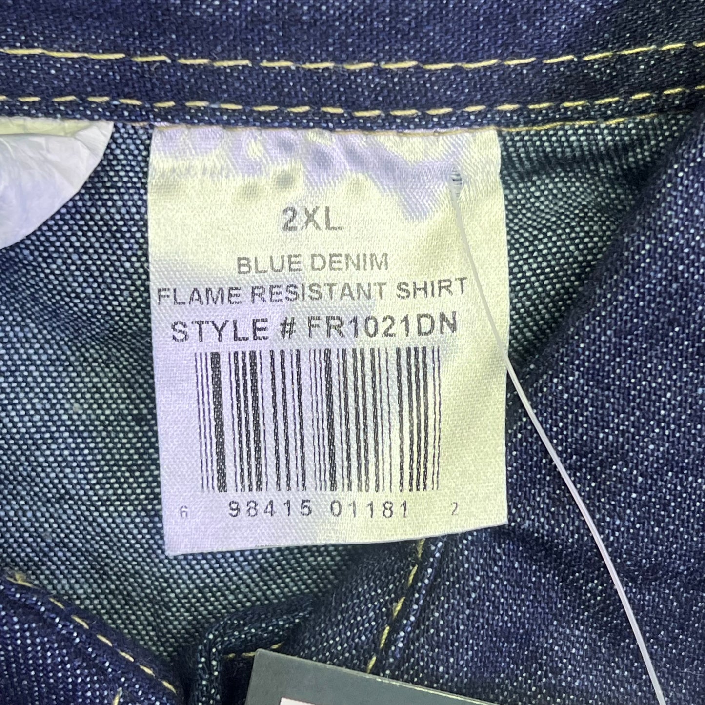 RASCO Flame Resistant Denim Lightweight Work Short Men's Sz 2XL Navy Blue FR1021DN