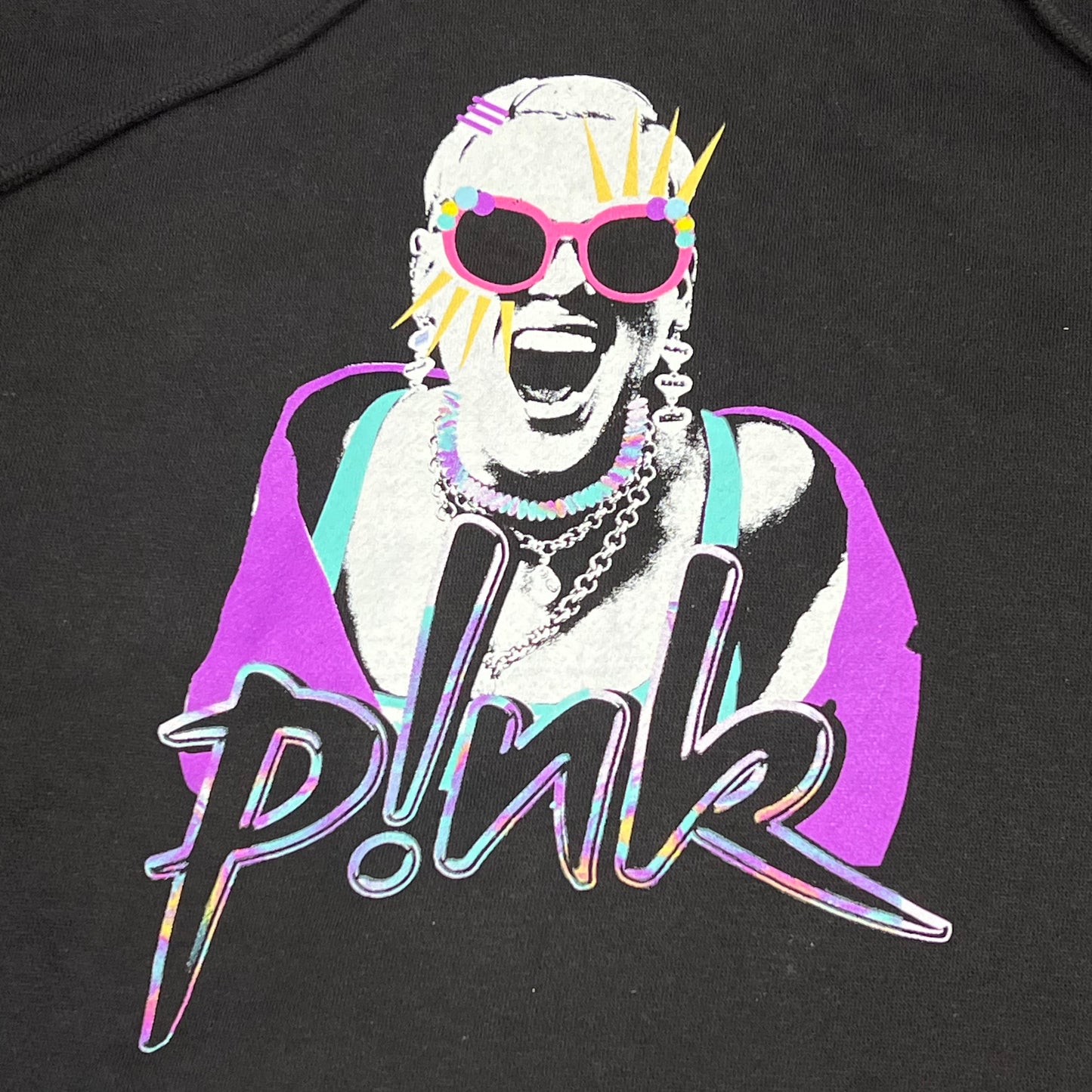 P!NK 2023 Summer Carnival Tour Concert Pull Over Hoodie Women's Sz M Black