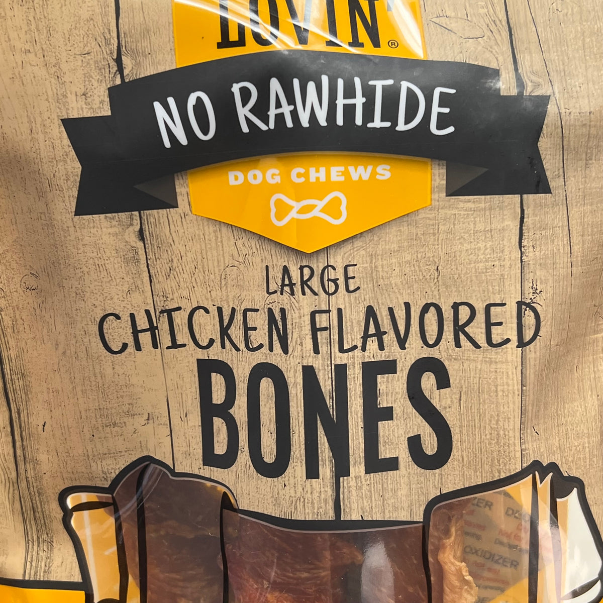 GOOD LOVIN (2 PACK) No Rawhide Dog Chews Chicken Flavored Bones 13.2oz BB 03/28
