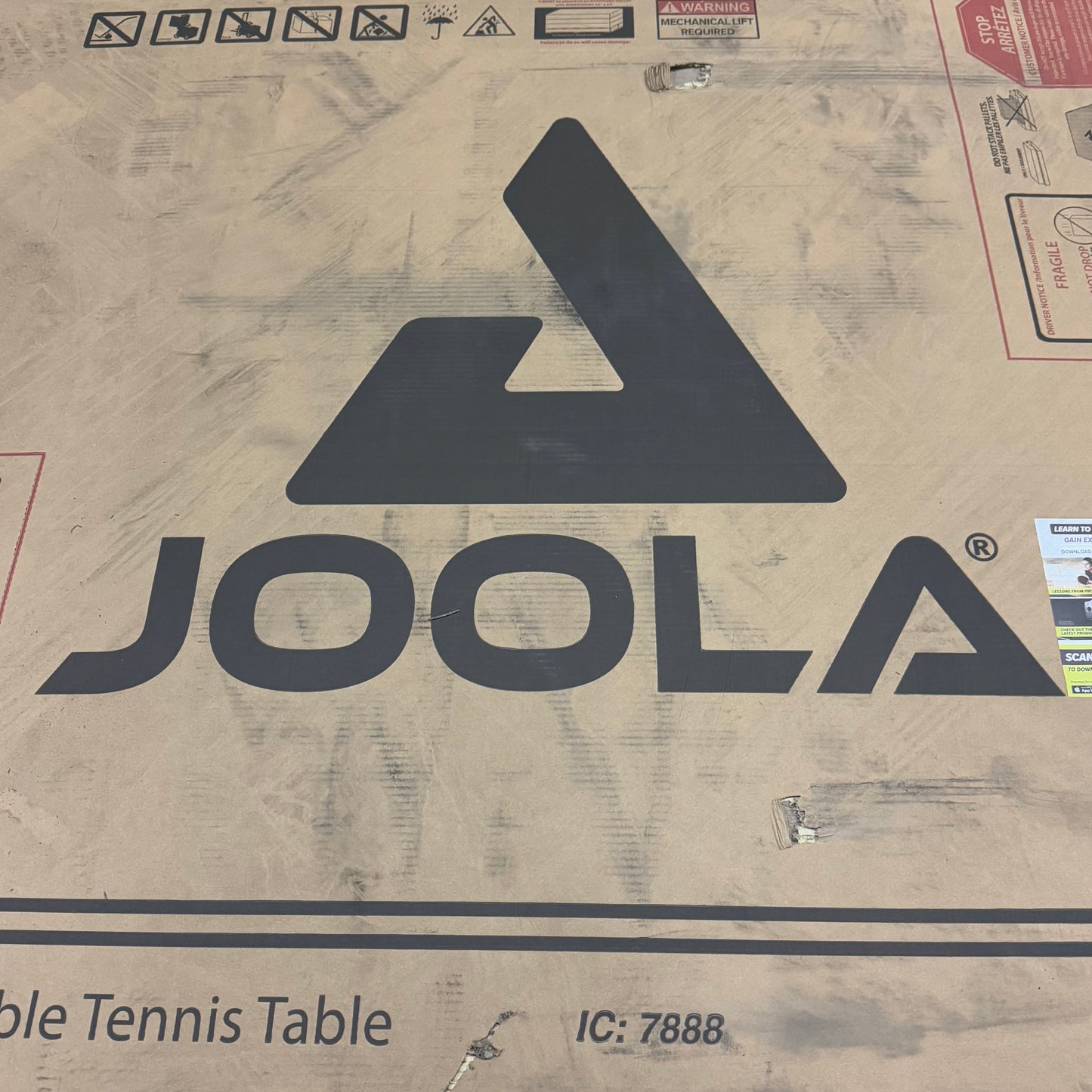 ZA@ JOOLA RALLY TL Professional MDF Indoor Table Tennis Table w/Quick Clamp Ping Pong Net & Post Set Corner Ball Holders (Box Deatressed)