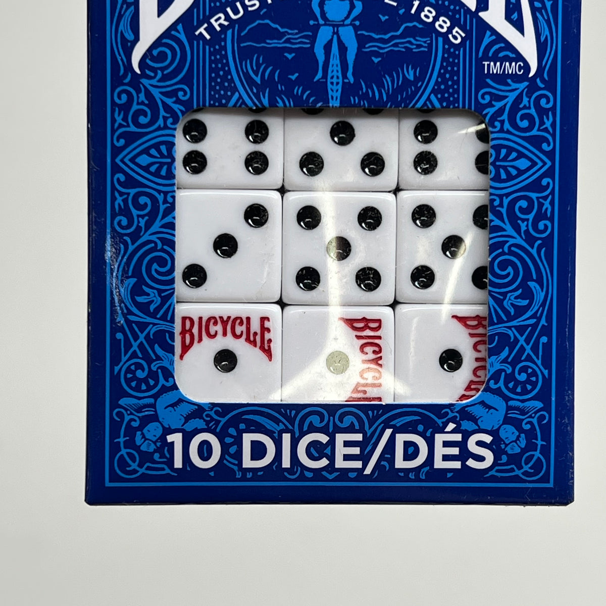 ZA@ BICYCLE (2 PACK, 10 EACH) Playing Rolling Dice 6 Sided Black/White