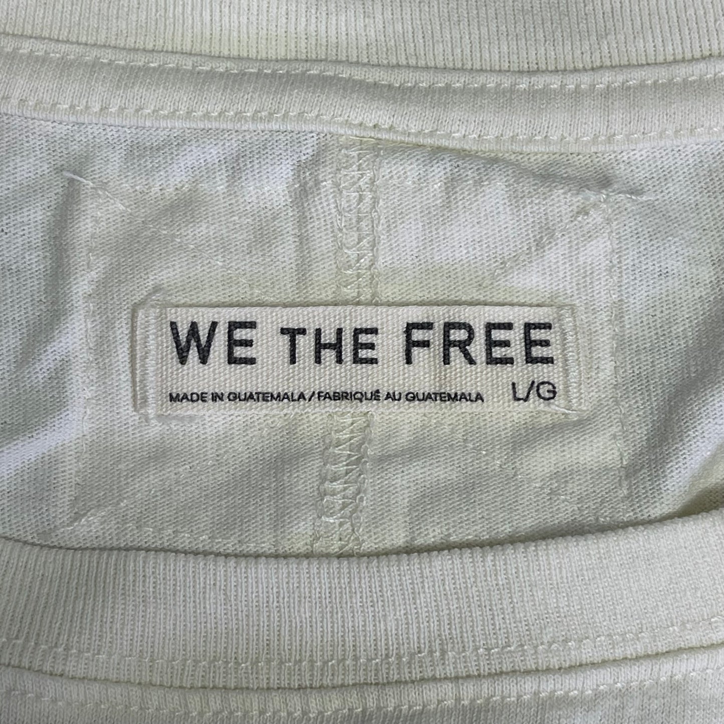 FREE PEOPLE We The Free "Sunshine Smiles" Tee LARGE White