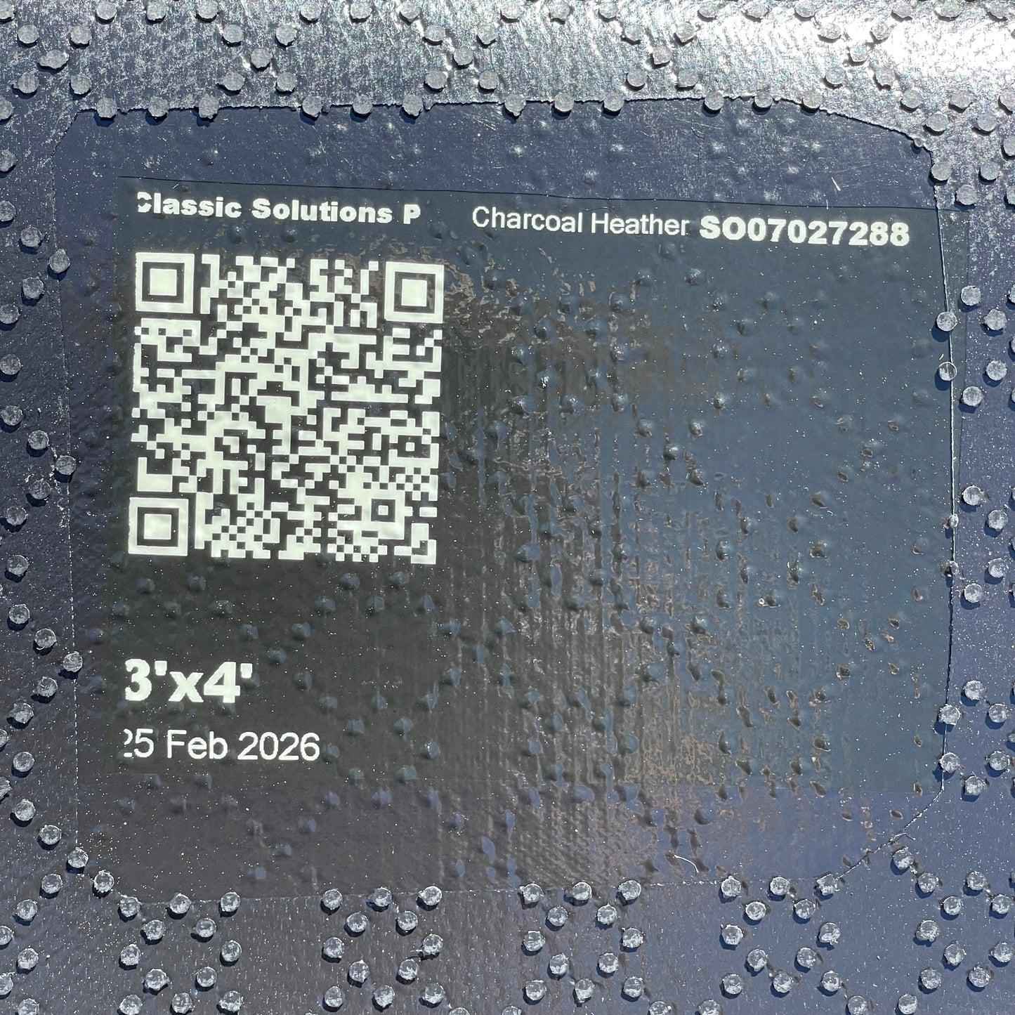 Z@ CLASSIC SOLUTIONS Floor Mat 3’x4’ Charcoal Heather S007027288 (New)