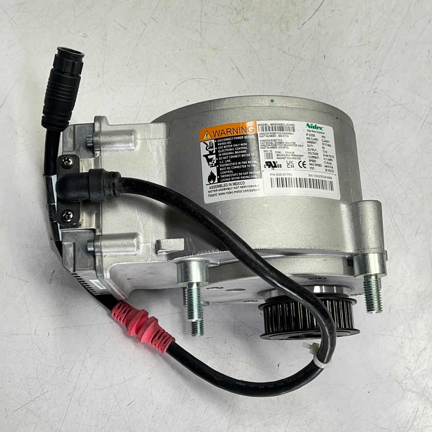 NIDEC Brushless Permanent Magnet Gear Motor 3 Phase 30-48V 600-01782