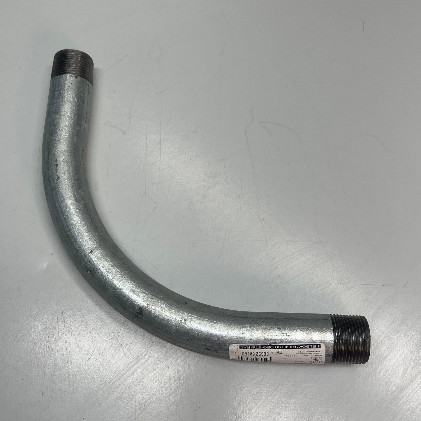 WHEATLAND TUBE PICOMA 1 Elbow Rigid 90° STD RAD Galvanized Steel 86692 00163