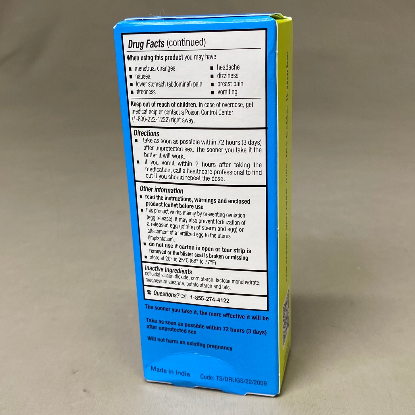 JULIE (2 Pack) Emergency Contraceptive Levonorgestrel Tablets 1.5 mg BB 10/25