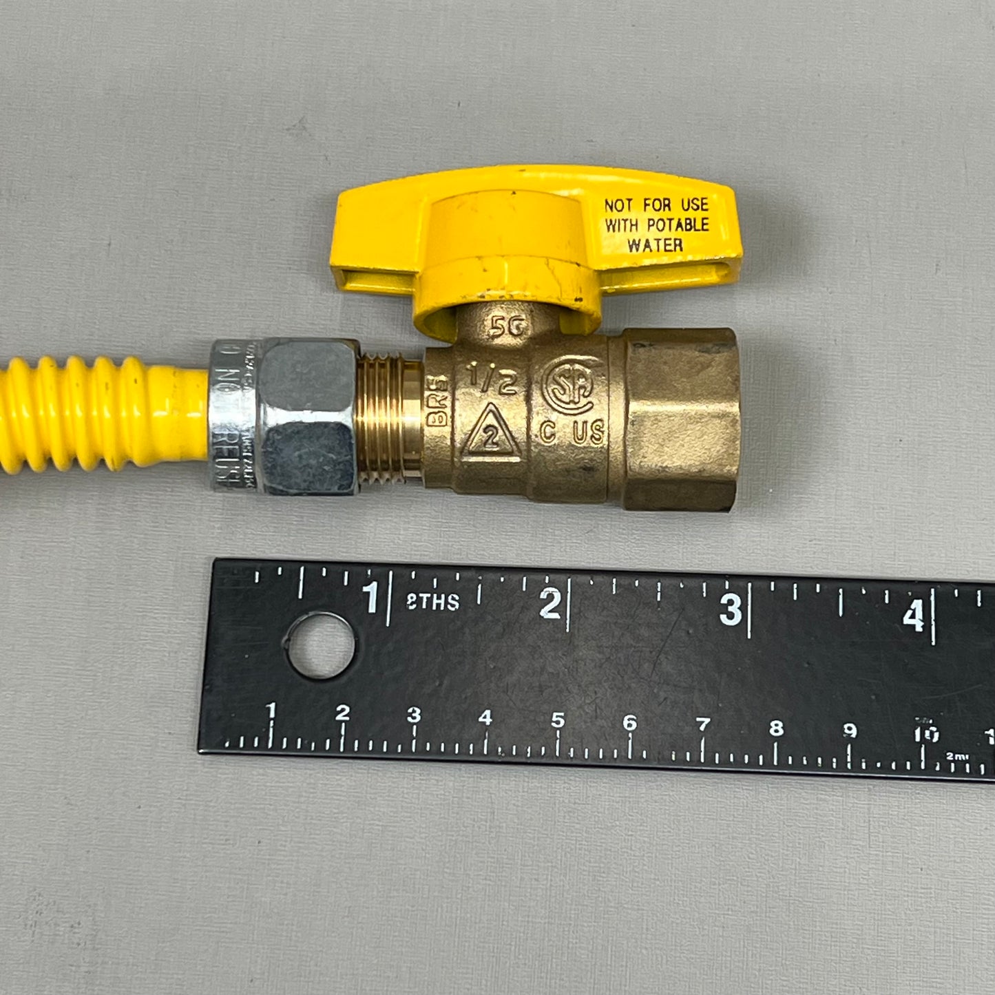 BRASSCRAFT (2 PACK) Procoat Connector w/ Ball Valve 1/2"O.D(3/8")X36" CSSD4K-36