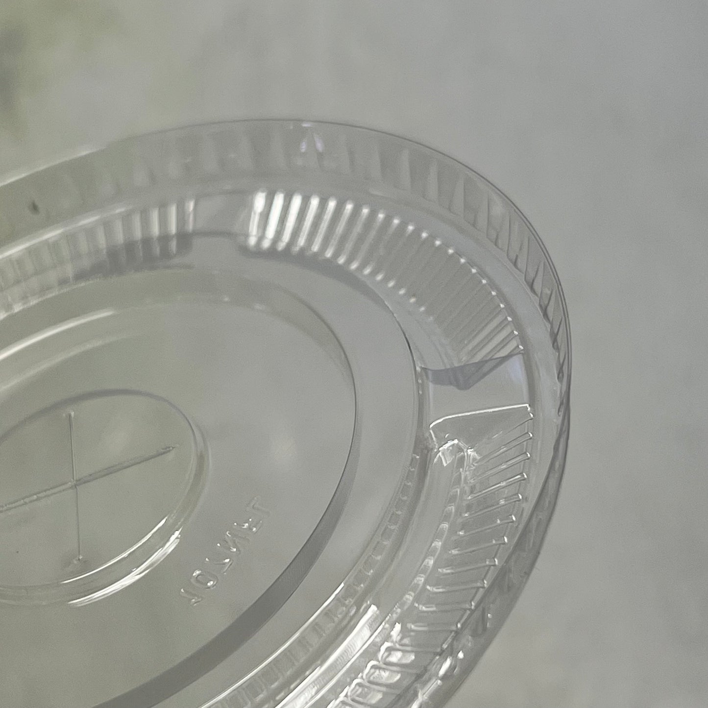 ZA@ YESSPAC (500 PACK) Flat Lids For Plastic Beverage Cups 107MM Clear PTFSL-3242-|PET G