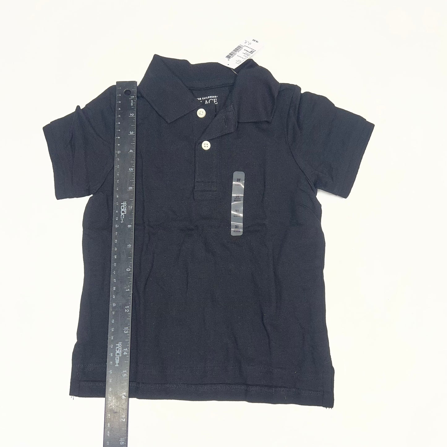 THE CHILDRENS PLACE (4 PACK) Uniform Soft Pique Polo Shirt Boy's sz 3T Black