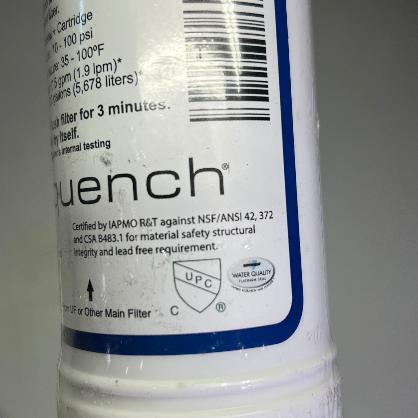 QUENCH (2 PACK) Mineral + Filter For Bottomless Water Cooler Use W/ UF & Carbon P02663