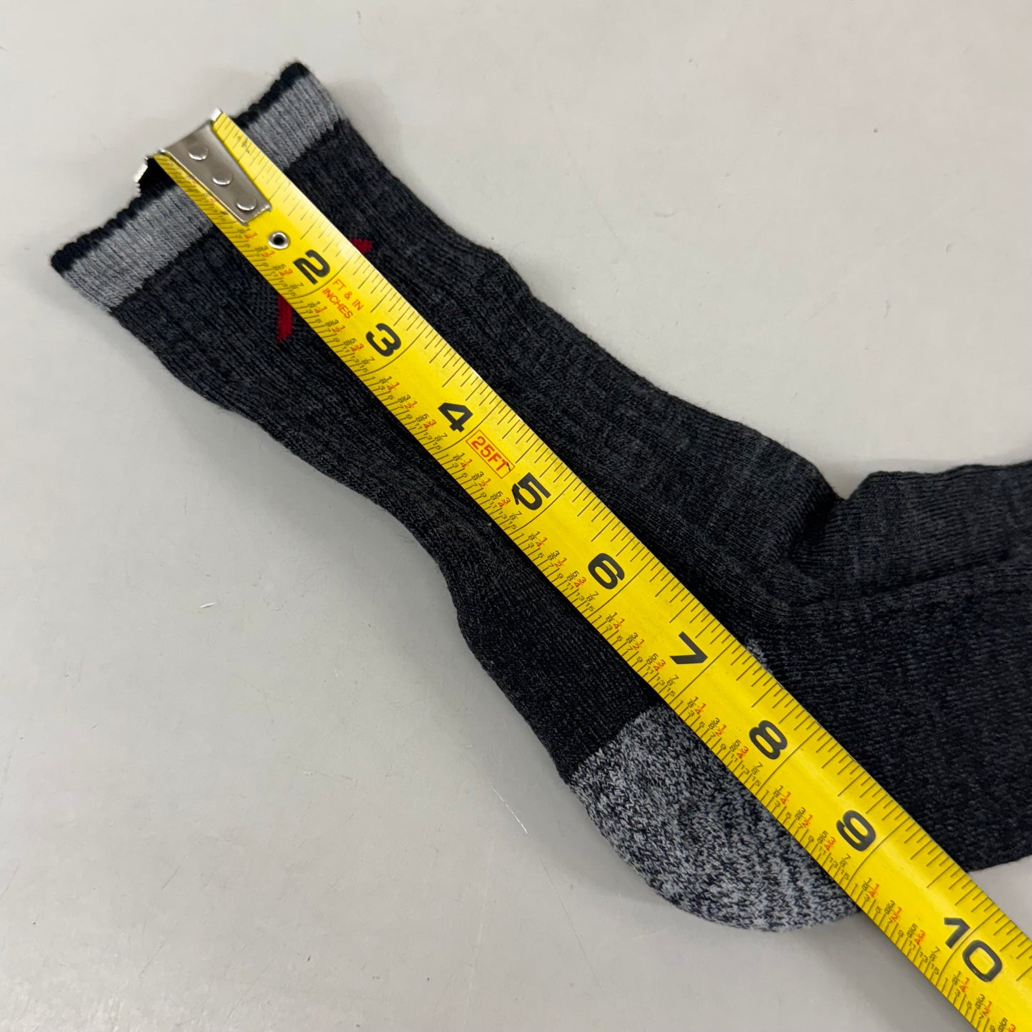 DARN TOUGH Hike/Trek Socks Micro Crew Midweight Merino Wool Men SZ XXL 15-17 Black/Grey