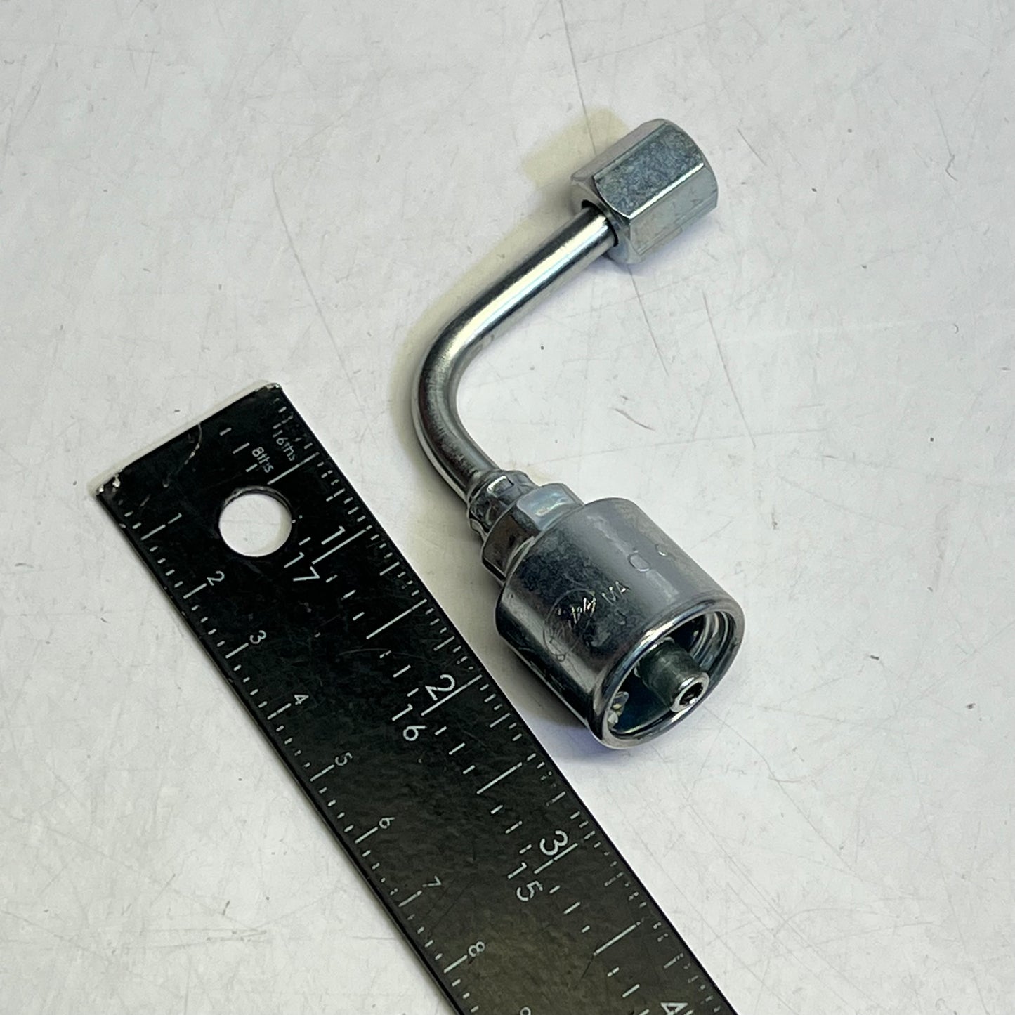GATES Steel Coupling Megacrimp 7/16-20 Thread Silver 4G-4FJX90L G25181-0404