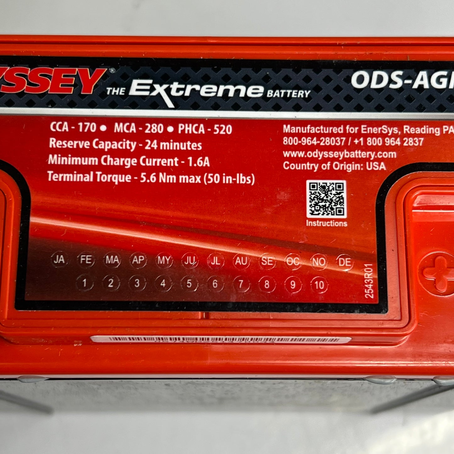 ODYSSEY BATTERY Extreme Powersport Battery Non Spillable Agm16l ODY-PC680