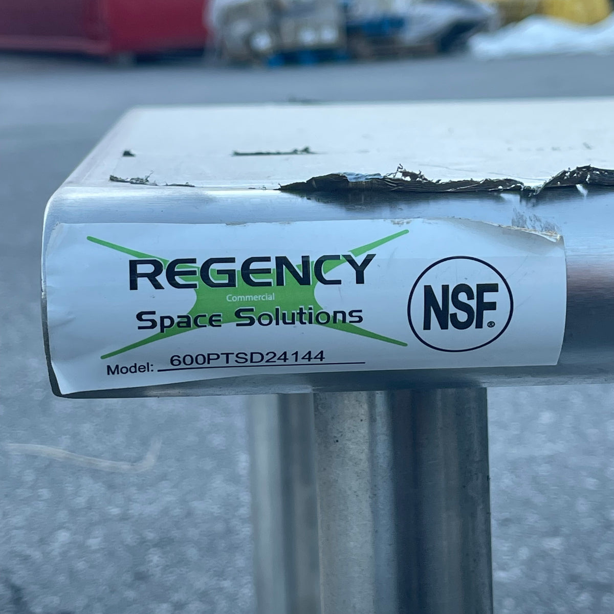 REGENCY NSF 16 Gauge Type 304 Stainless Steel Pass-Through Shelf with Overshelf 144"x24" Stainless Steel
