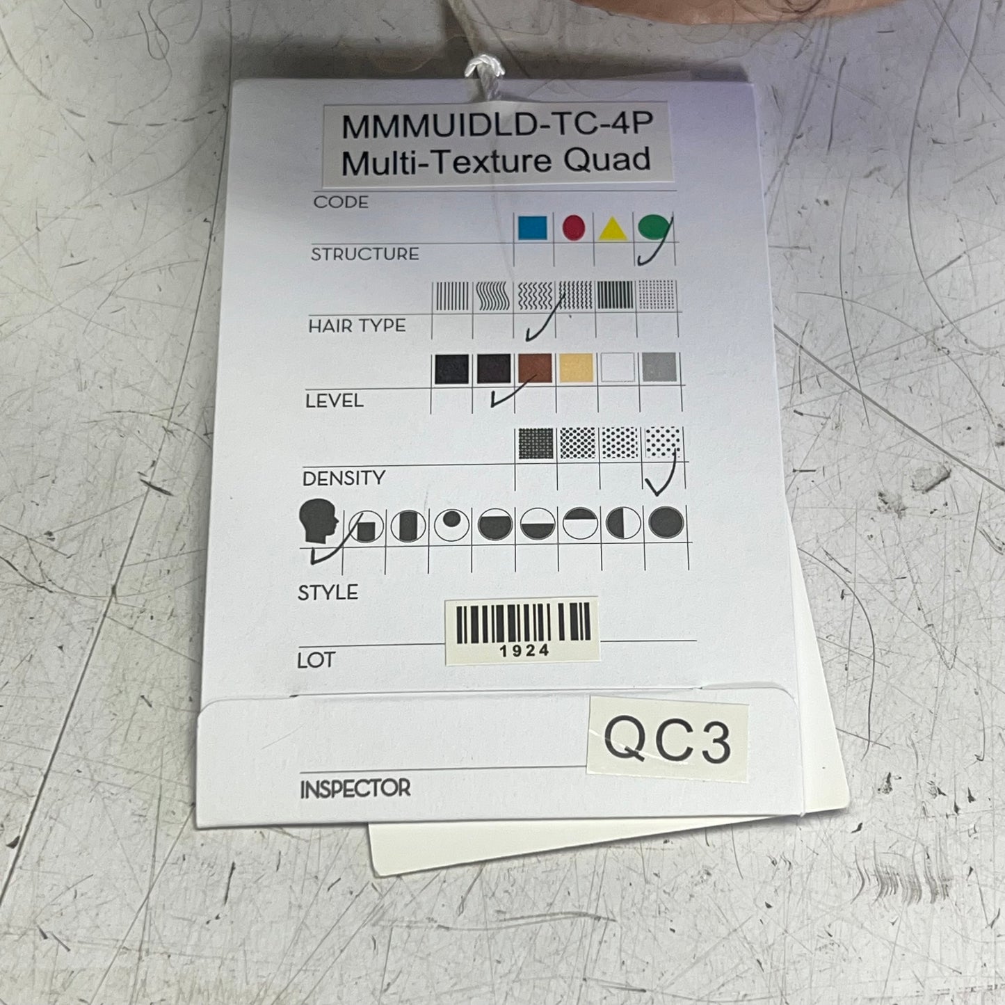 PIVOT POINT  Multi Texture Quad 100% Human Hair Mannequin Black MMMUIDLD-TC-4P