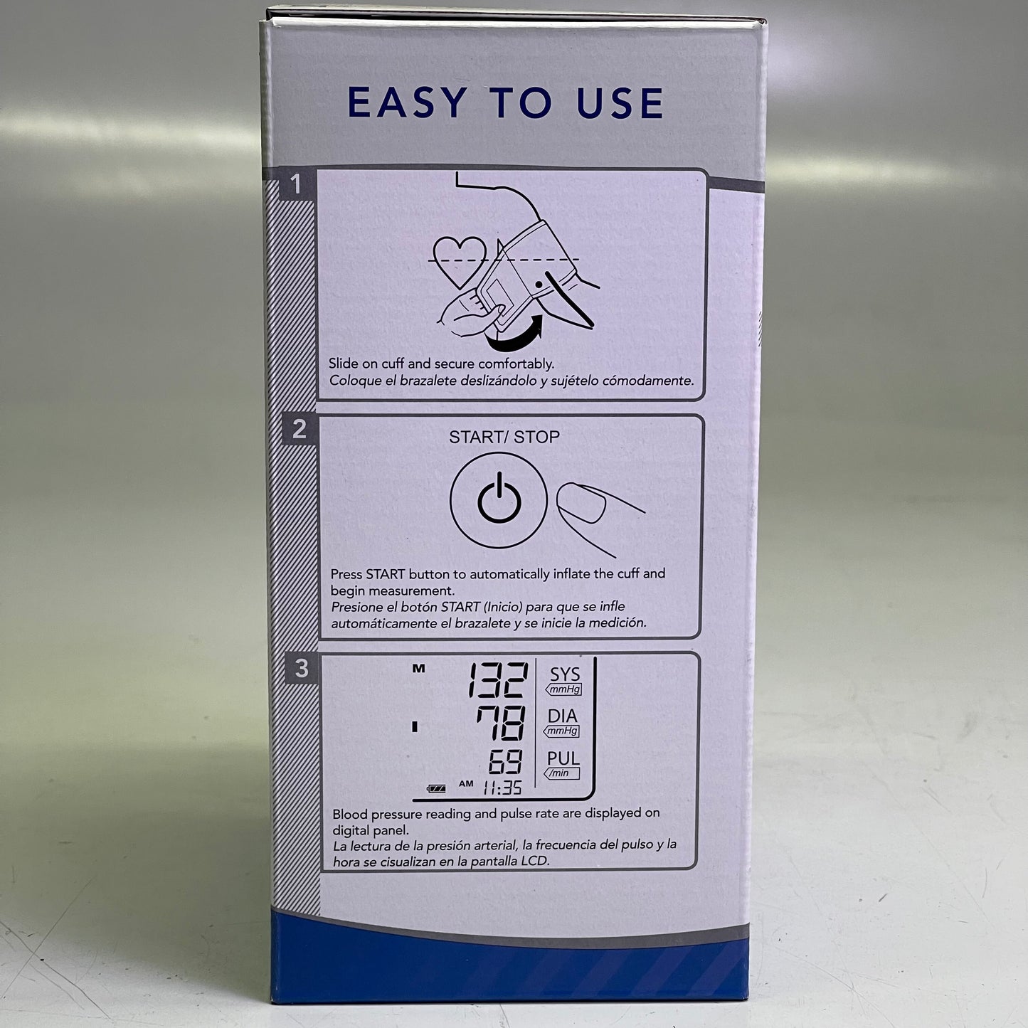 A&D MEDICAL Wide Range Cuff Blood Pressure Monitor White w/ Black UA-651-AC