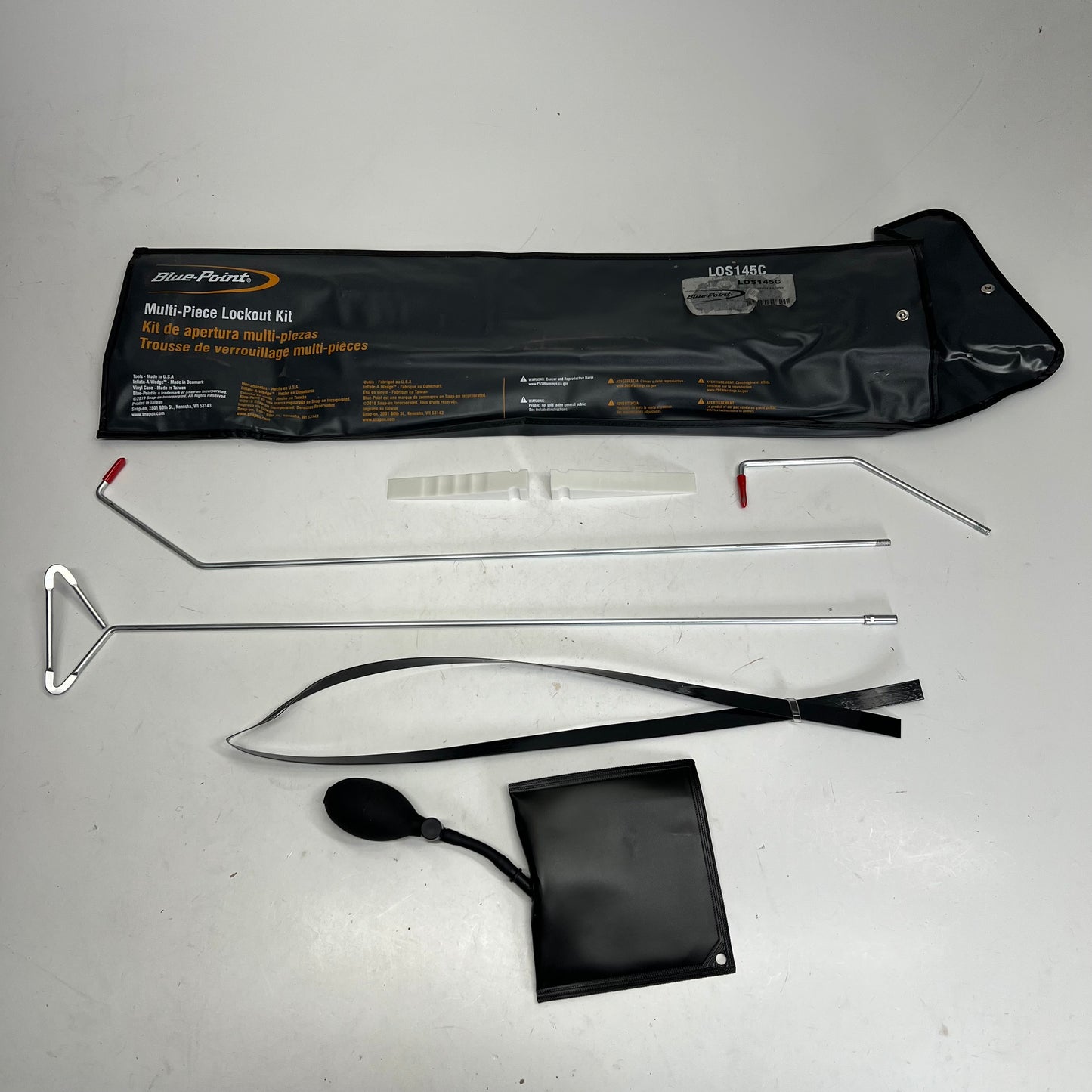 BLUE POINT Snap on Multi Piece Lockout Kit W/ Bag 3 Piece Grey LOS145C (As-is)