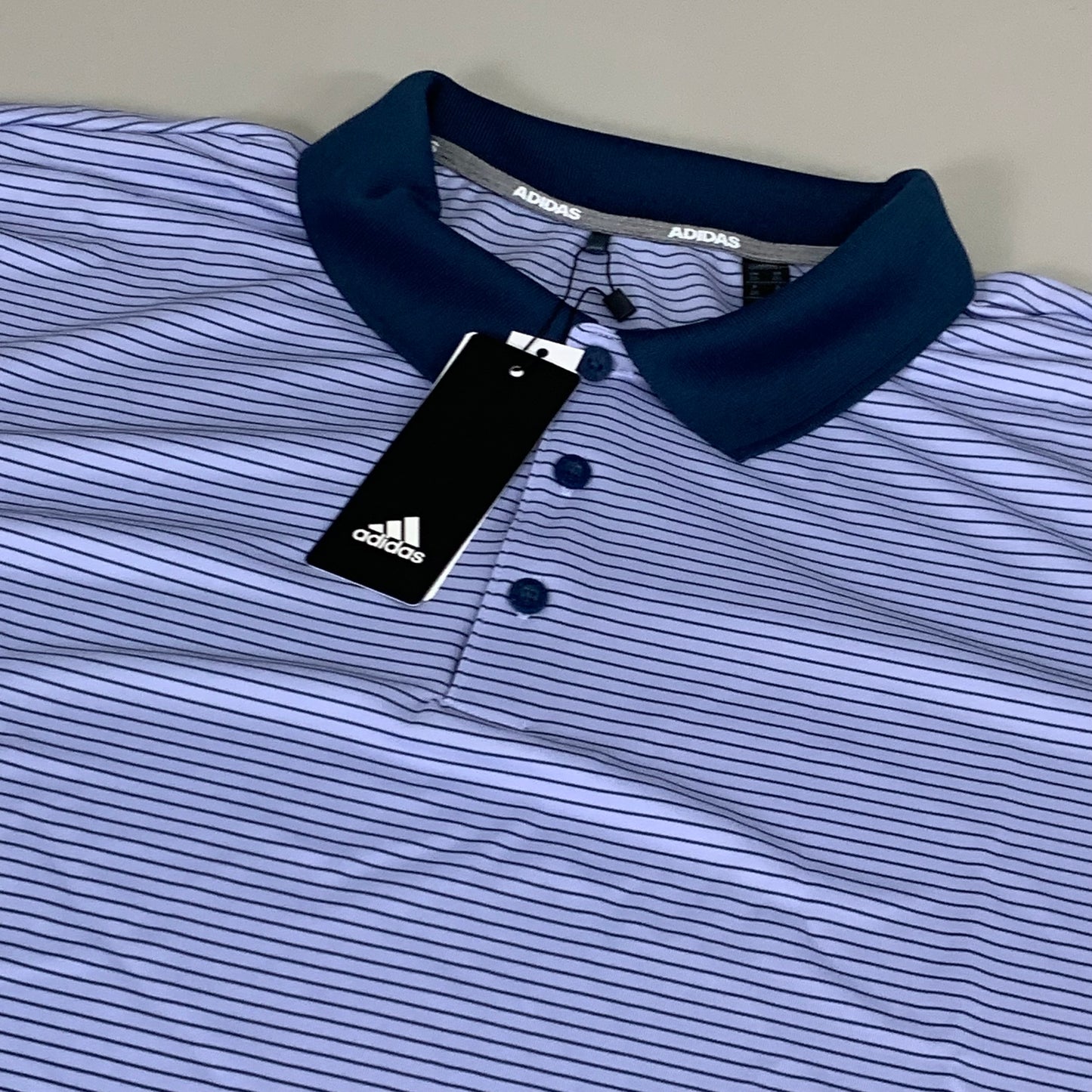 ADIDAS Men's 2 Color Club Striped Golf Polo Shirt Sz-2XL Violet Striped GU6054