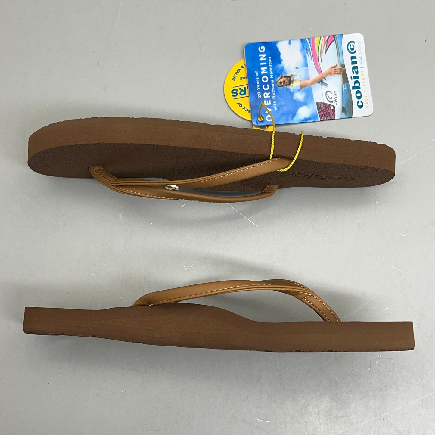 COBIAN Nia's Bounce 2 Synthetic Leather Sandals Women's Sz 12, EU 44 Tan NIA25-230-12