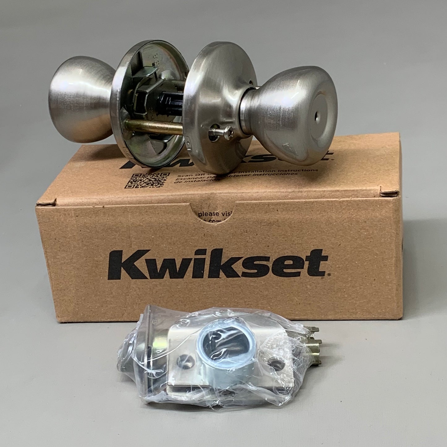 KWIKSET (2 PACK) Tylo Microban Antimicrobial Door Knob Satin Nickel 93001-924