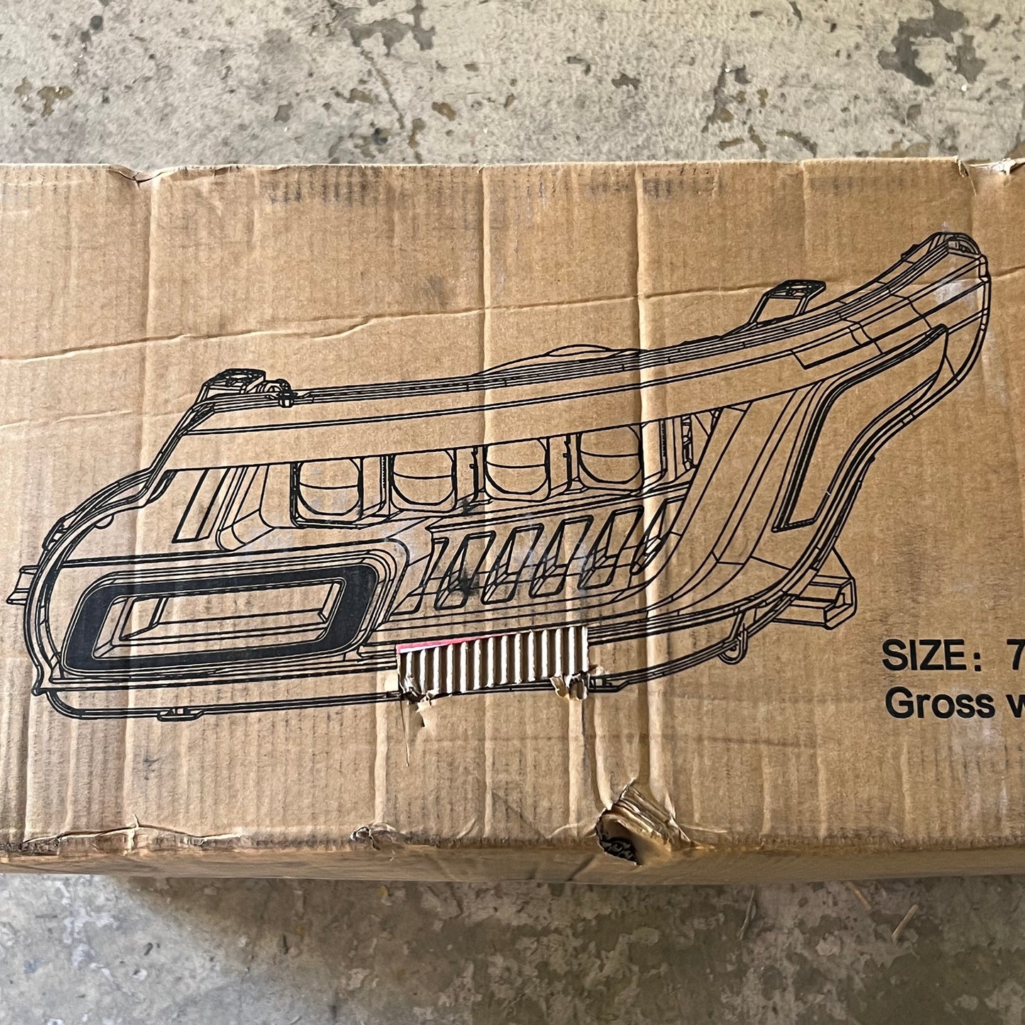 REEPU (2 Pcs) Car Headlights Sz 17" L x 10" H Black