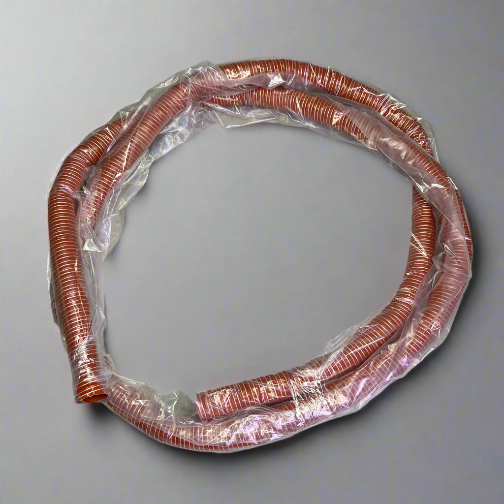 FLEXAUST Industrial Duct Hose Silicone Coated Fiberglass 12ft Red 2650500012