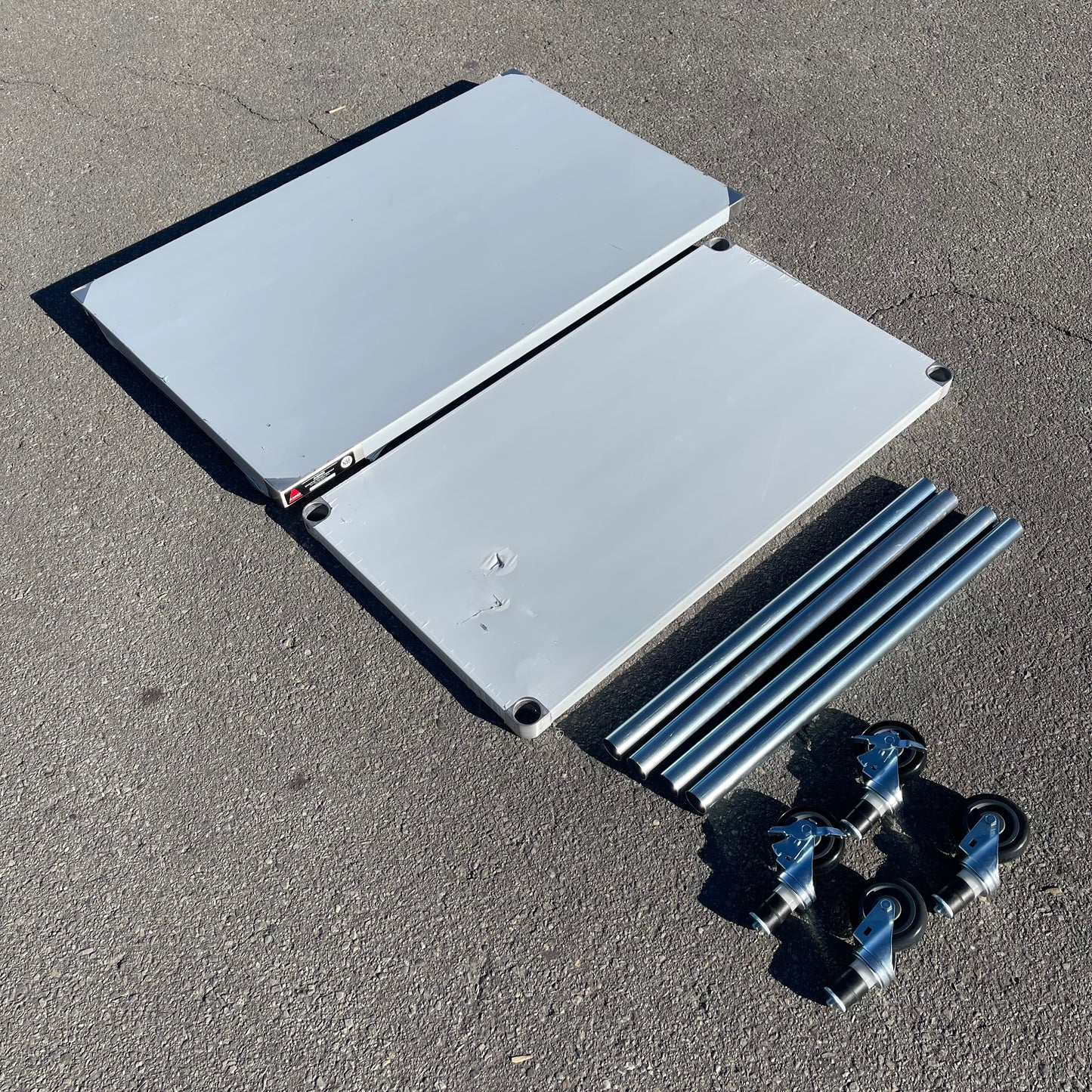 ZA@ Pallet of AERO Work Table & Casters w/o Splash Stainless Steel 3TG-3048-MCM ~40 lbs (AS-IS)