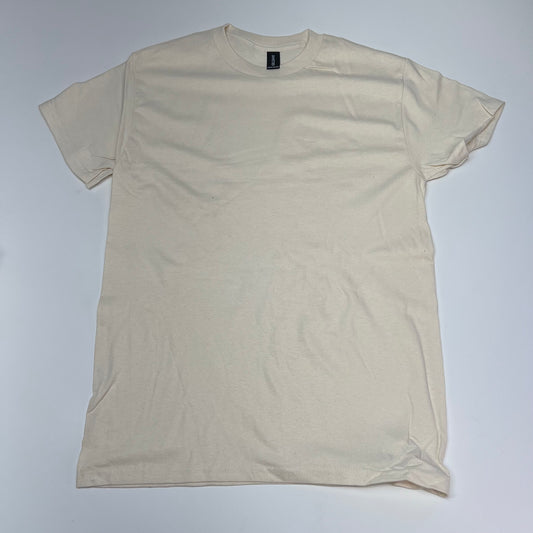 ZA@ GILDEN  (24 PACK) Pre Shrunk Heavy Cotton T-shirt  Unisex Sz L Natural 10057